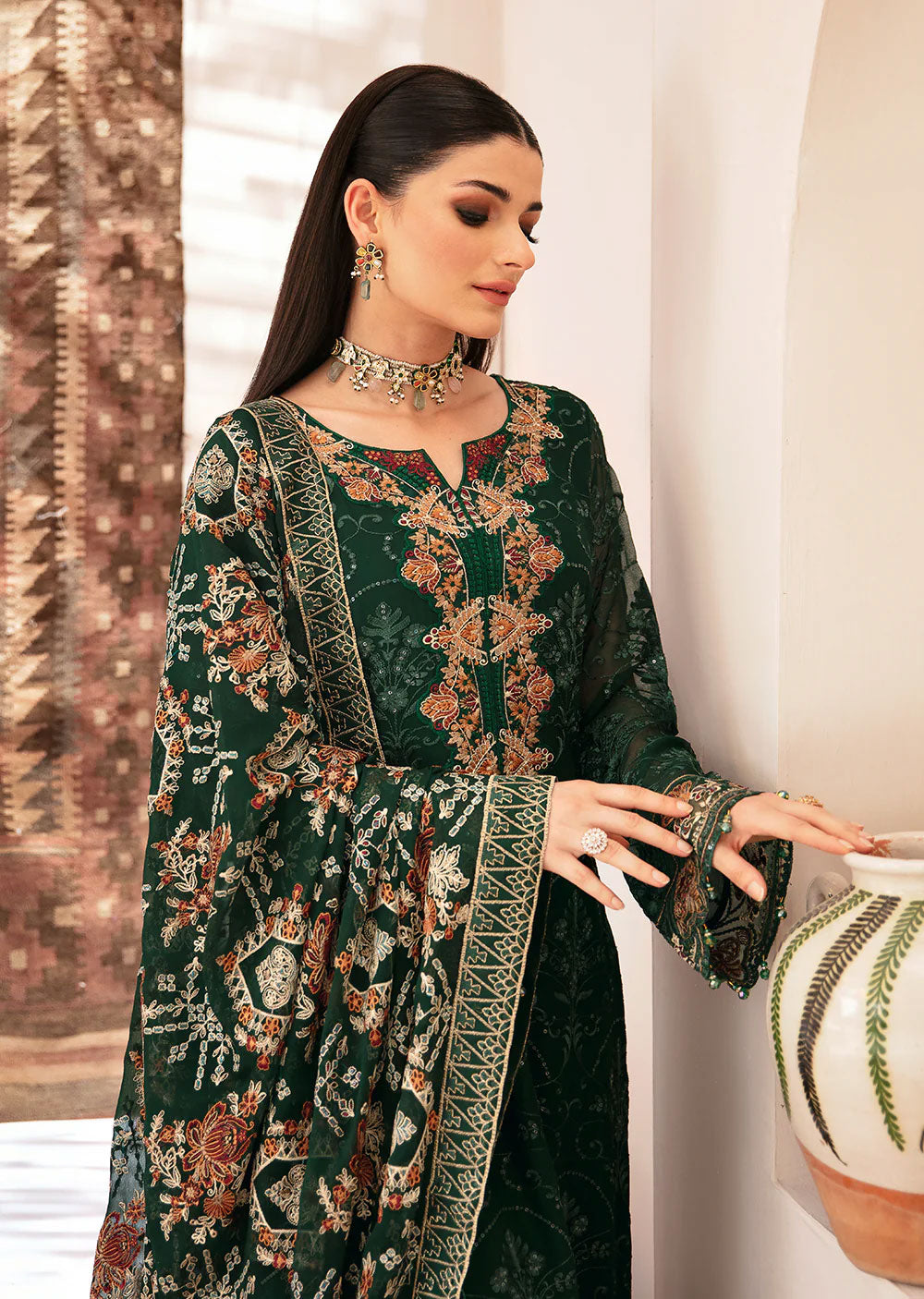 K-207 - Unstitched - Ramsha Kashish Weightless Chiffon Vol 2 2024 - Memsaab Online