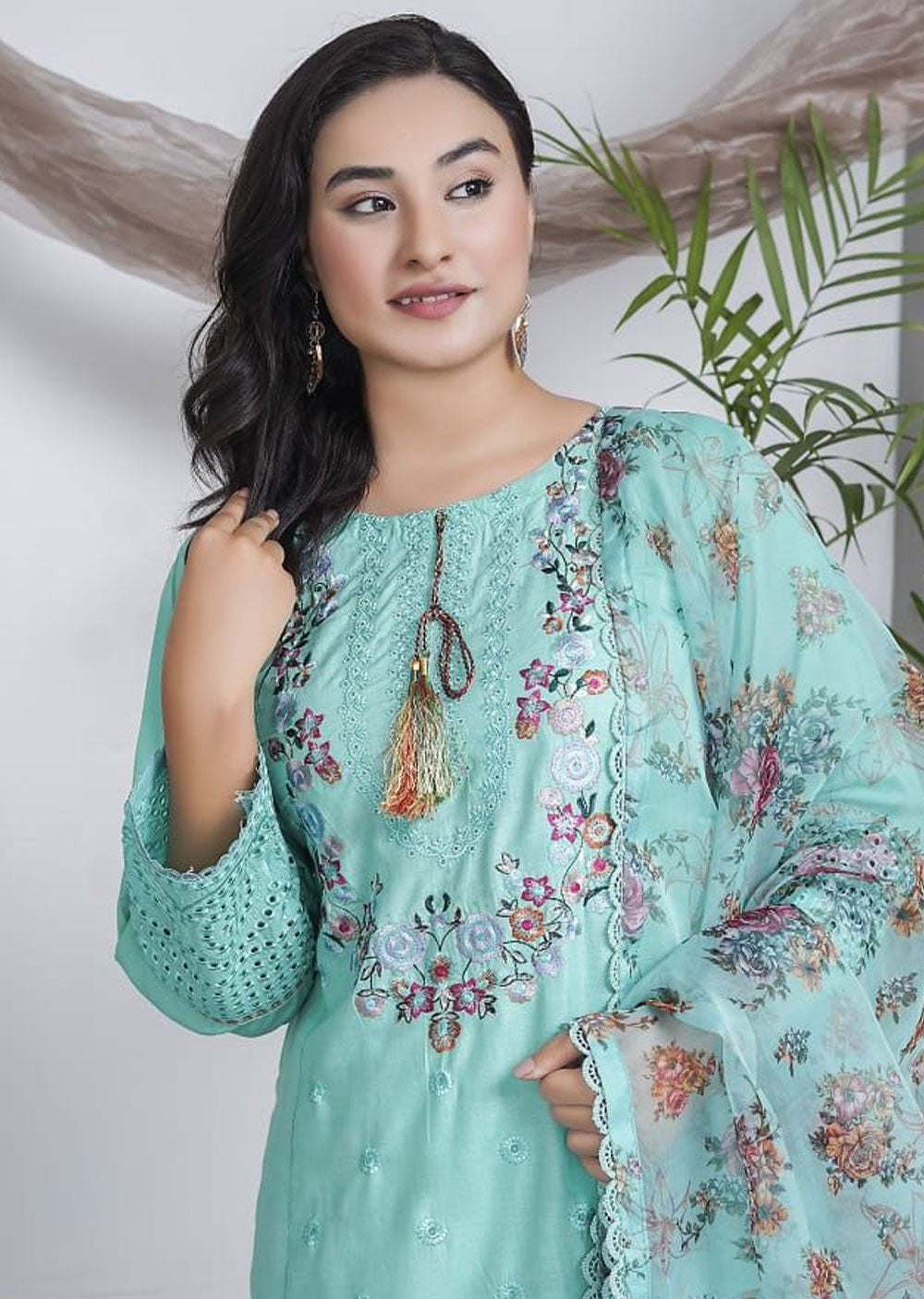 ASK802-E Readymade Cotton Suit - Memsaab Online