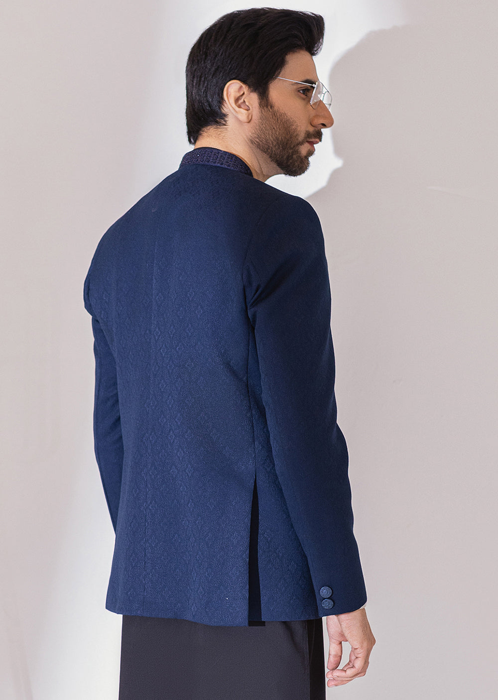 PC-380 - Blue - Mens Fancy Prince Coat - Memsaab Online