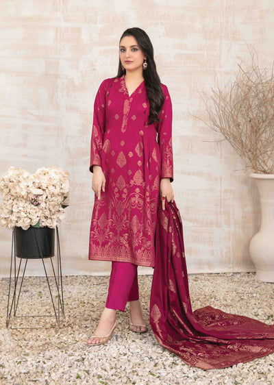 D-3881 - Unstitched - Umnia Staple Broochia Banarsi Suit 2024 - Memsaab Online