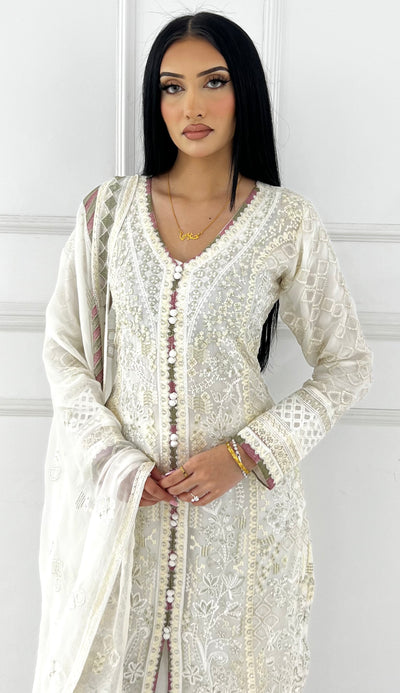 PS1788 Readymade Mint Chiffon Suit - Memsaab Online