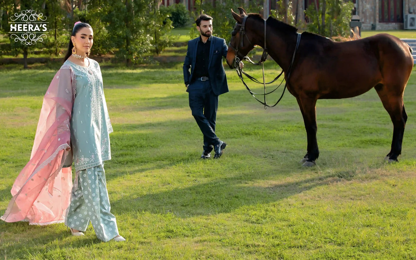 HSS-328 - Readymade Heeras Suit - Memsaab Online