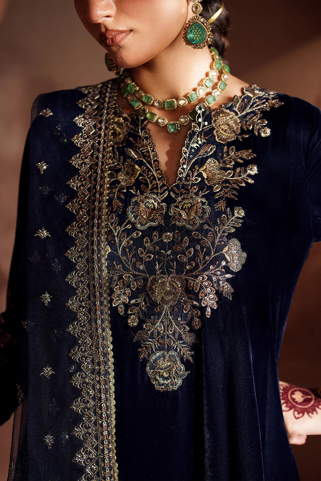 IV-66 Readymade Iznik Embroidered Velvet Edition 2025 - Memsaab Online