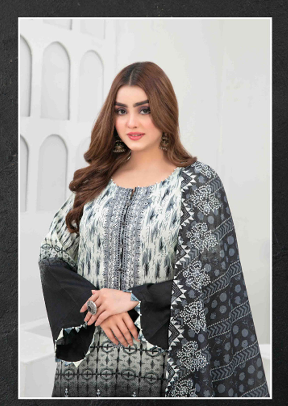 D-8672 - Unstitched - Zarminay Collection by Tawakkal 2023 - Memsaab Online