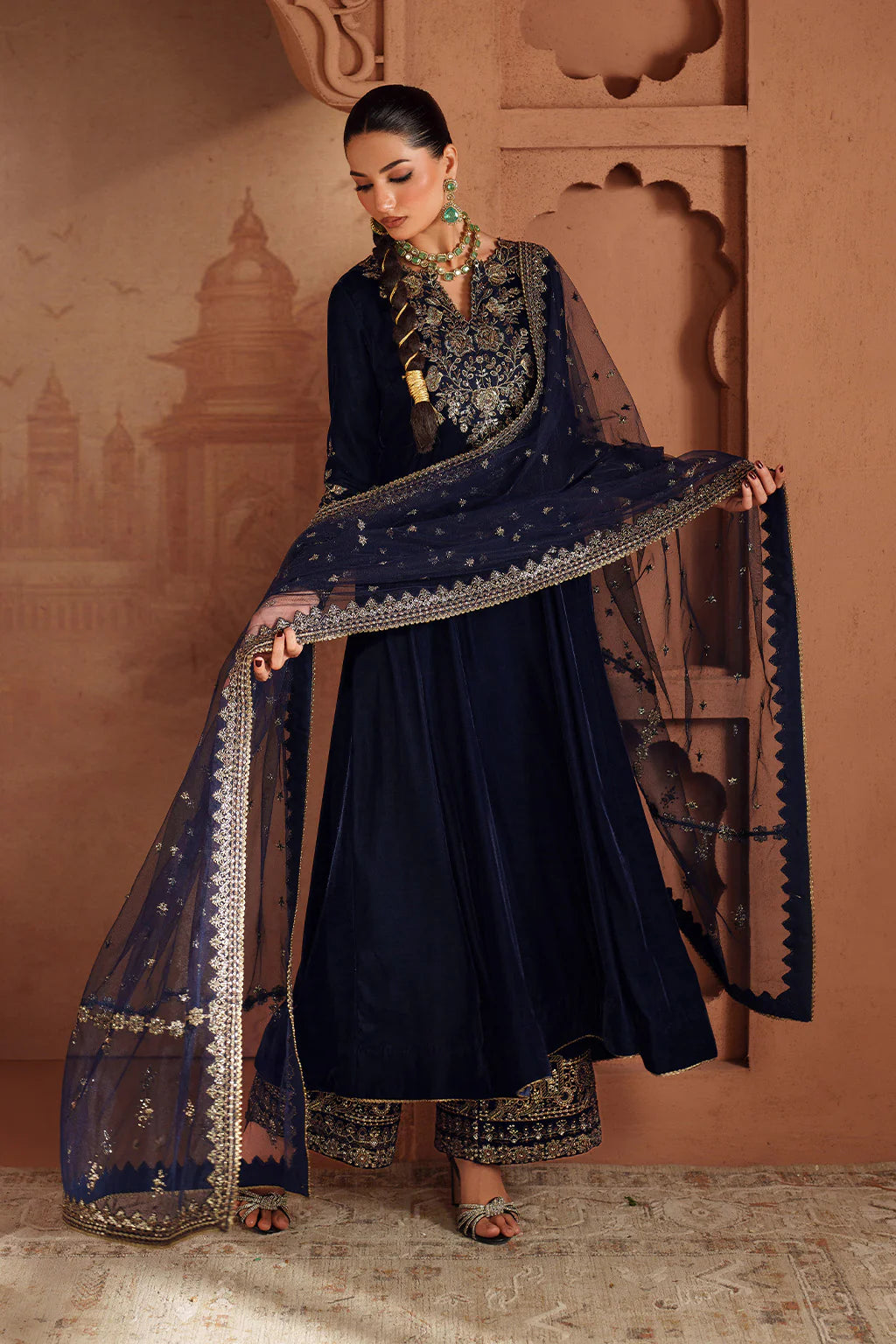 IV-66 Readymade Iznik Embroidered Velvet Edition 2025 - Memsaab Online