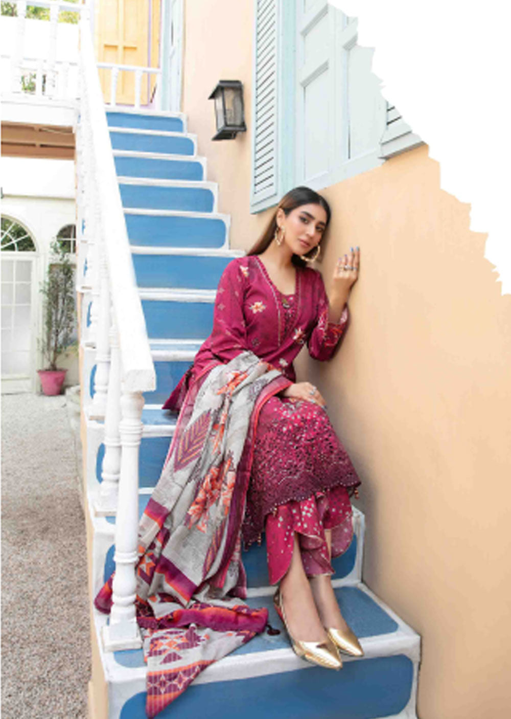 D-8839 - Unstitched - Dastak Collection by Tawakkal 2023 - Memsaab Online