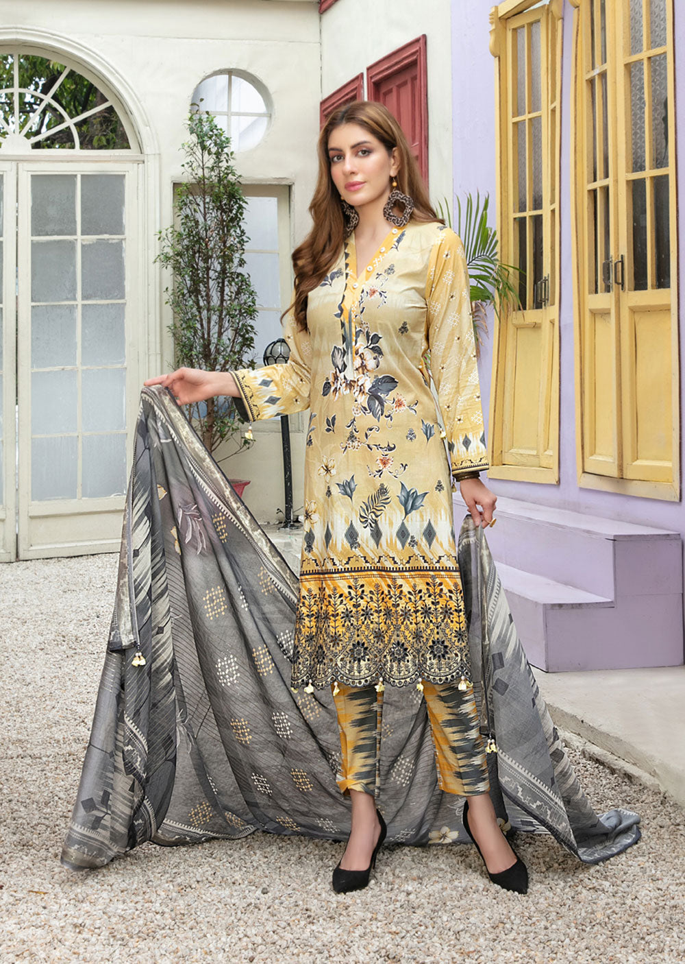 D-8841 - Unstitched - Dastak Collection by Tawakkal 2023 - Memsaab Online