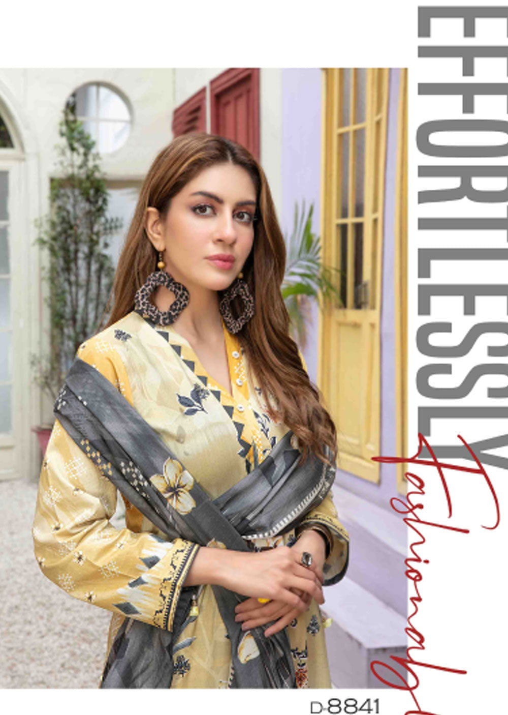 D-8841 - Unstitched - Dastak Collection by Tawakkal 2023 - Memsaab Online