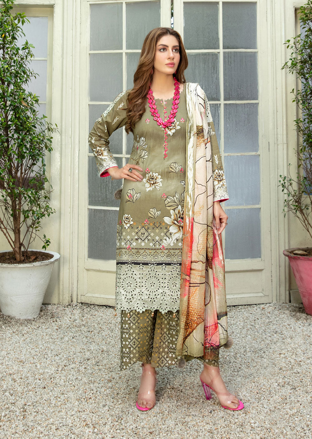 D-8842 - Unstitched - Dastak Collection by Tawakkal 2023 - Memsaab Online