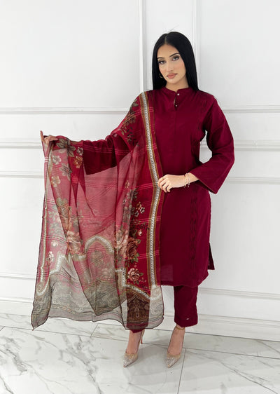 MSBMT-38 -Gulnoor- Readymade Outfit - 3 Piece Suit 2025 - Memsaab Online