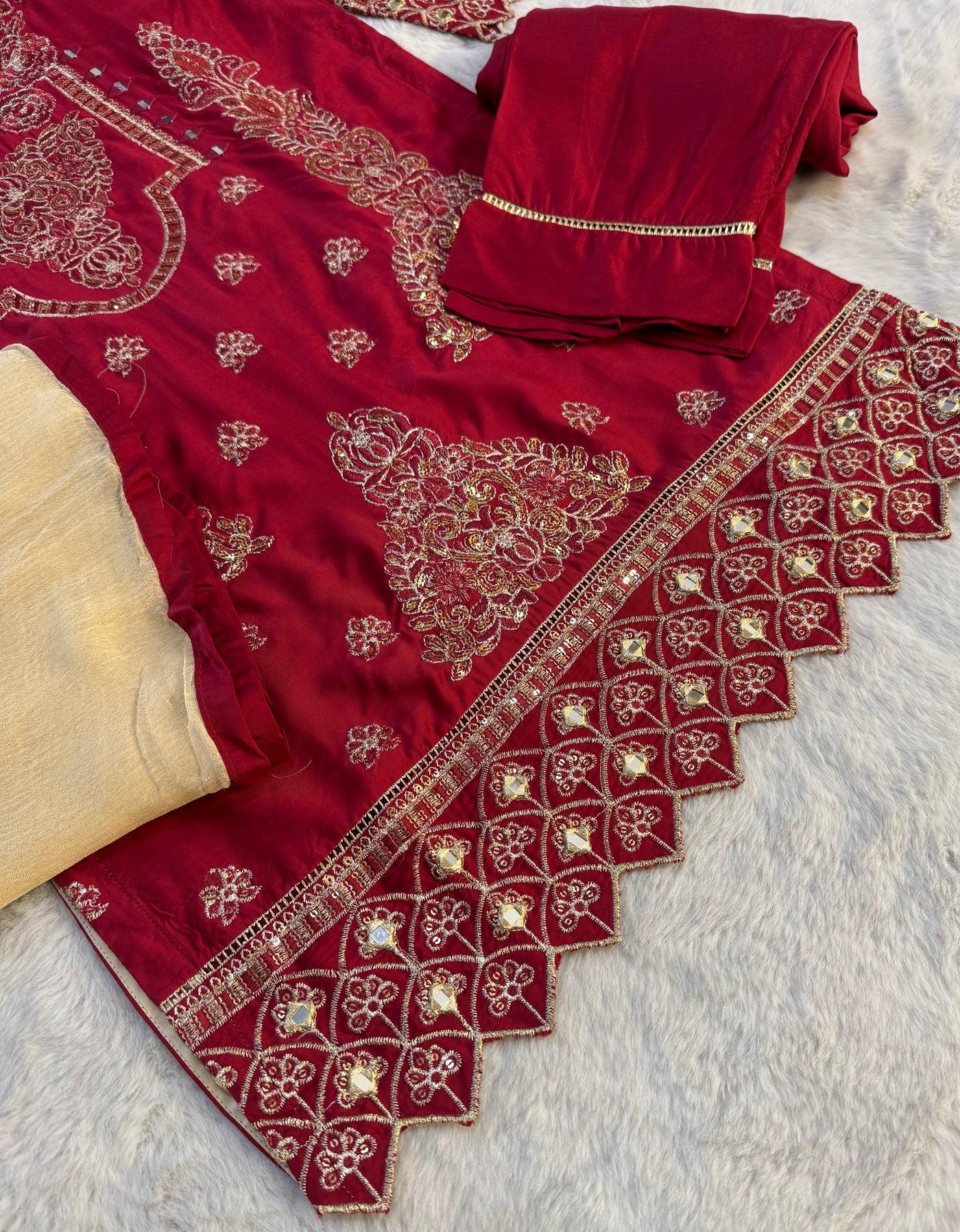 HRS155 - Heeras Readymade Viscose Suit - Memsaab Online