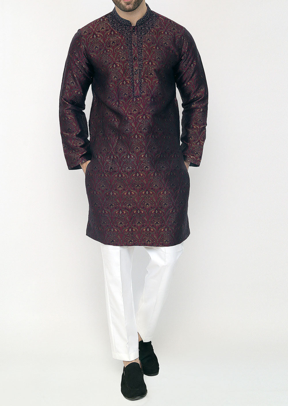 KRT-08 - Readymade - Mens Kurta Trouser Set - Memsaab Online