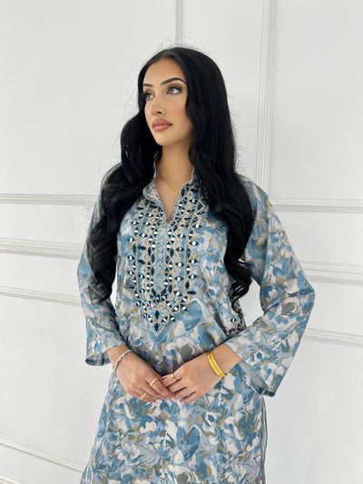 SMR3104- Readymade Silk 2 Piece Suit - Memsaab Online