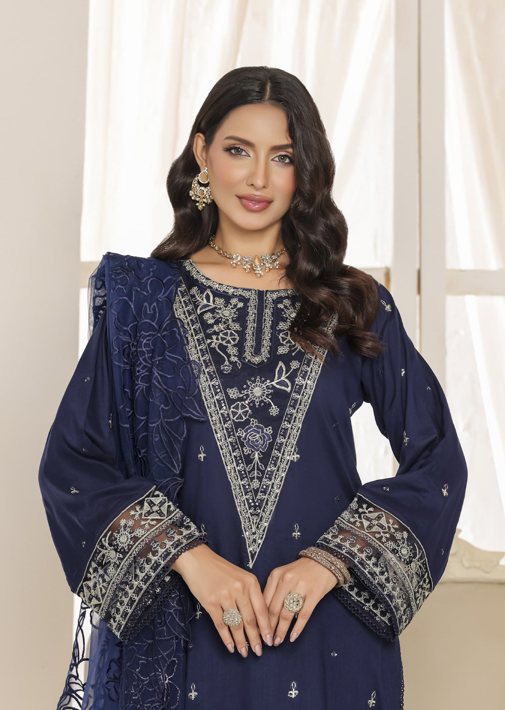 ATR-1167- Readymade Sehrish B Lux Cotton - Memsaab Online