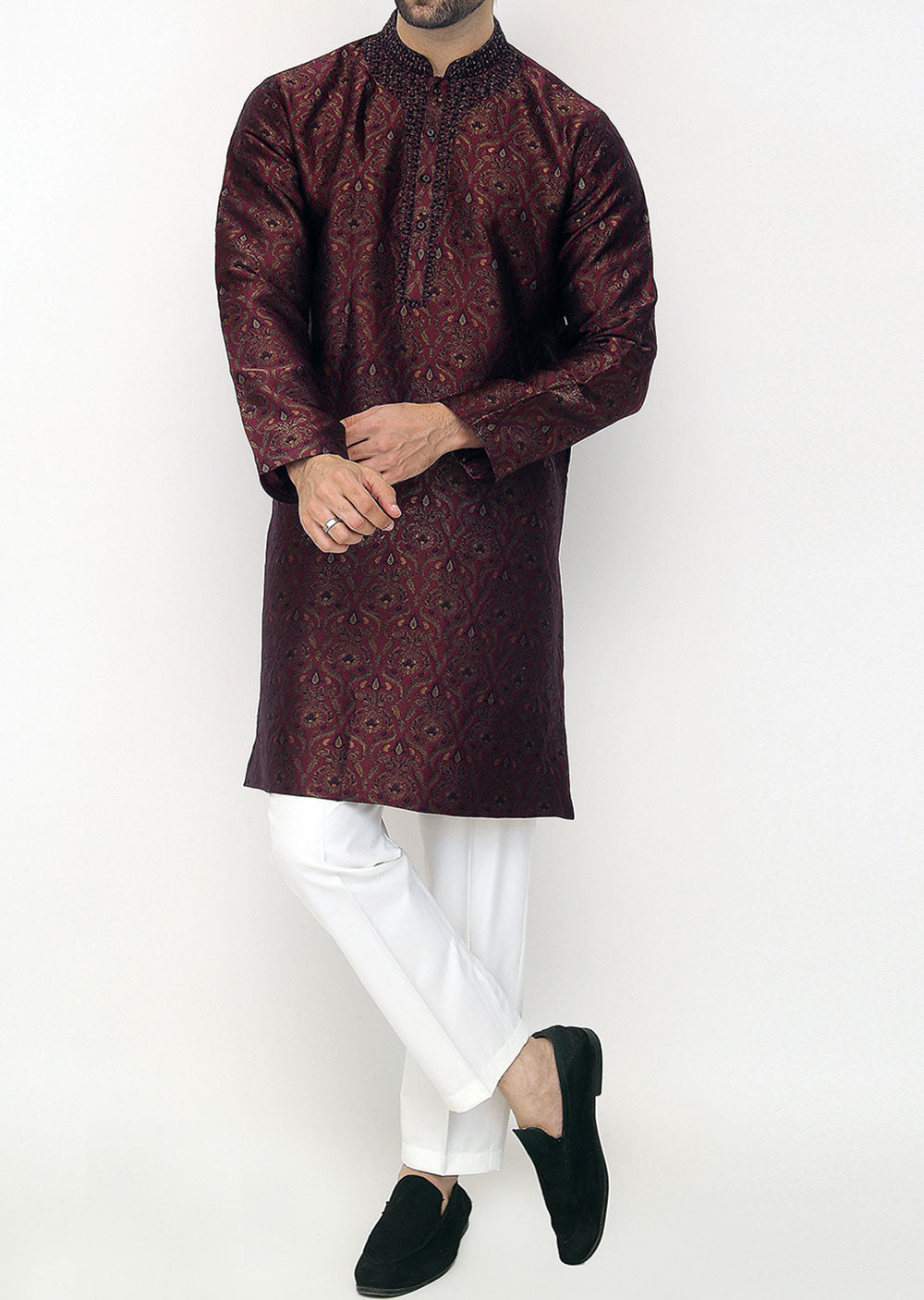 KRT-08 - Readymade - Mens Kurta Trouser Set - Memsaab Online