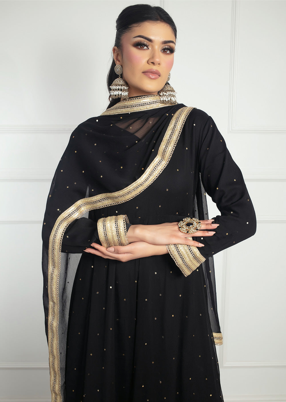 SRB1301 - Nayaab - Black - Sehrish.B Designer - Memsaab Online