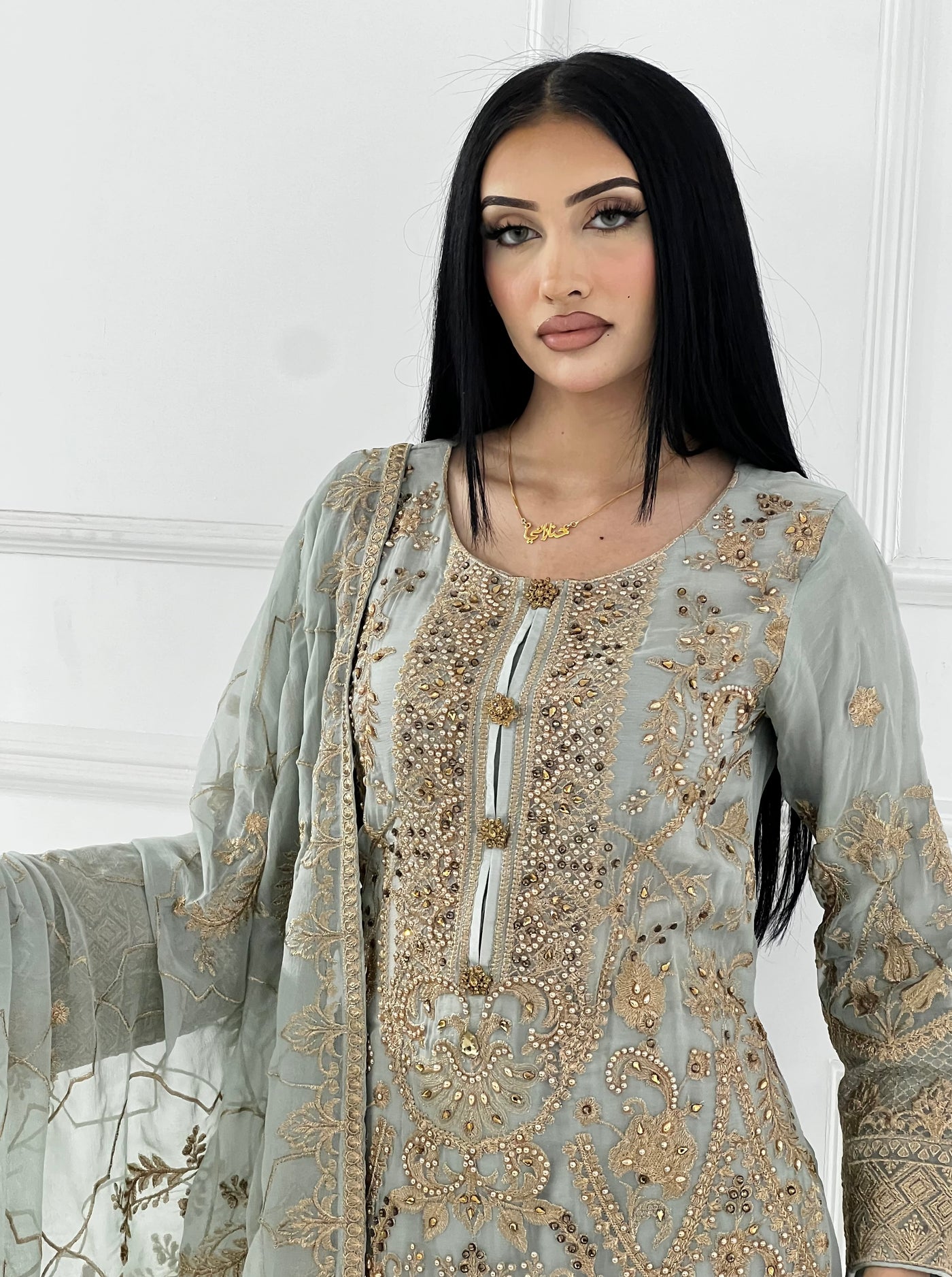 PS0828 Readymade Chiffon Suit - Memsaab Online