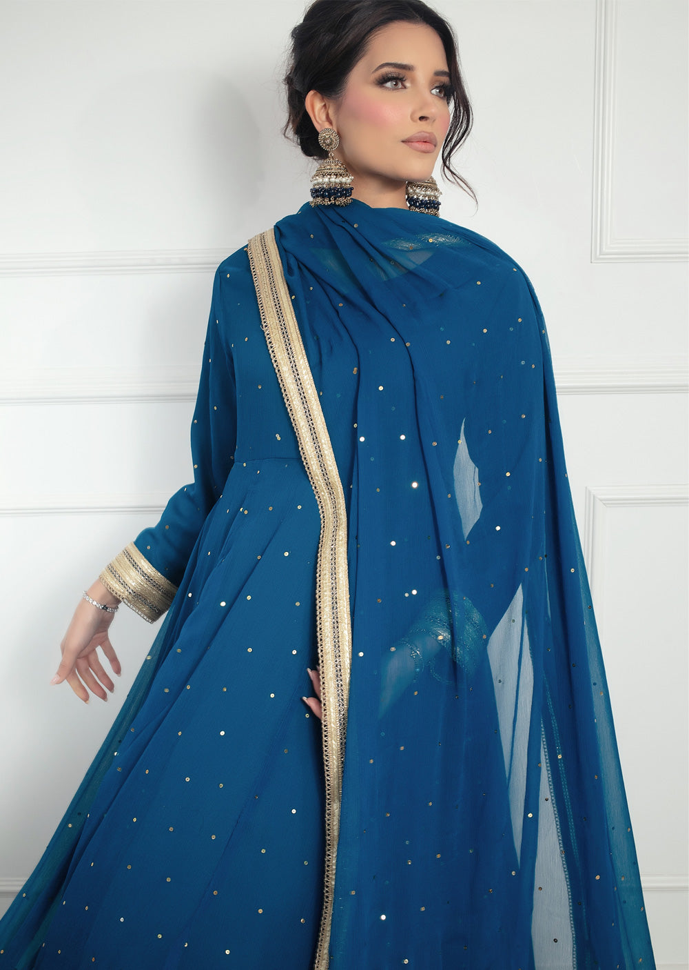 SRB1301 - Nayaab - Teal - Sehrish.B Designer - Memsaab Online