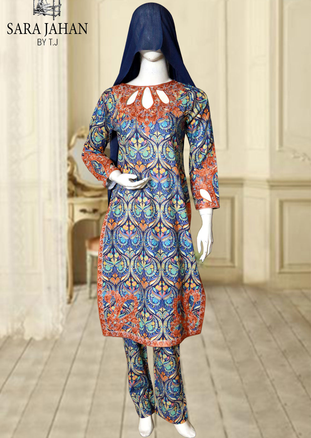 SJ-112 Readymade Khaddar Suit - Memsaab Online