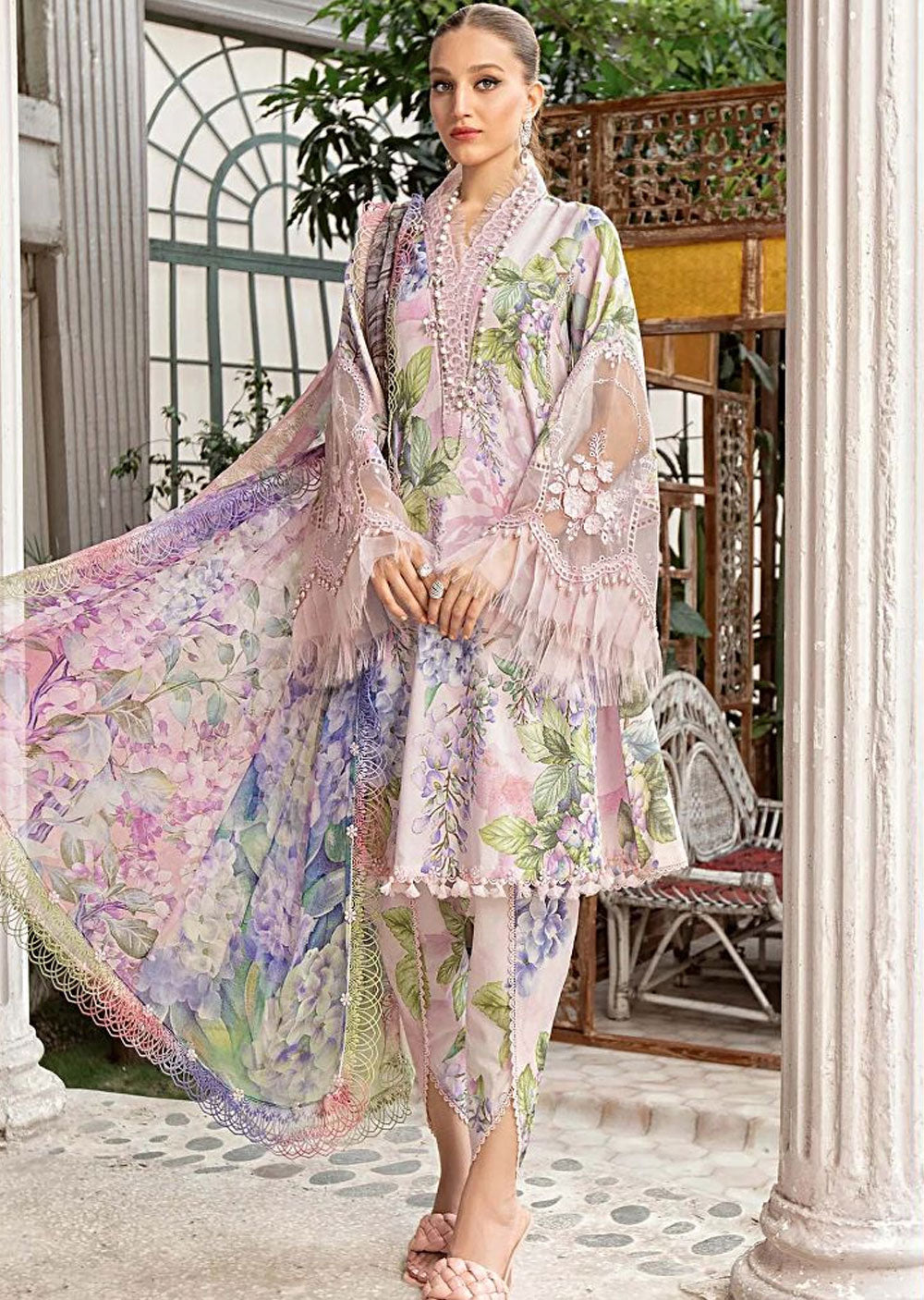 MCBL-08-R - Readymade Maria b Inspired Linen - Memsaab Online