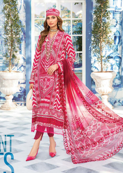 MSBT-108-A - Unstitched - Maria B MPrints Lawn Eid Collection 2024 - Memsaab Online