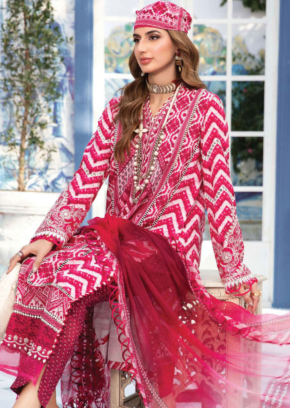 MSBTR-108-A - Readymade - Maria B MPrints Lawn Eid Collection 2024 - Memsaab Online