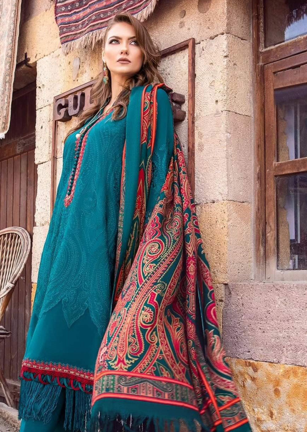 MPT-08-A - Unstitched - M.Prints Winter Collection 2023 - Memsaab Online