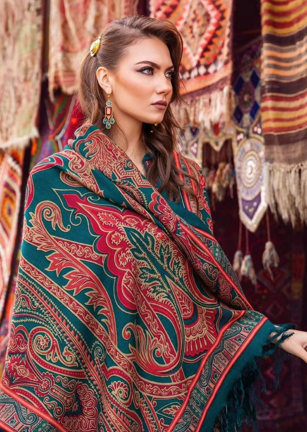 MPT-08-A - Unstitched - M.Prints Winter Collection 2023 - Memsaab Online