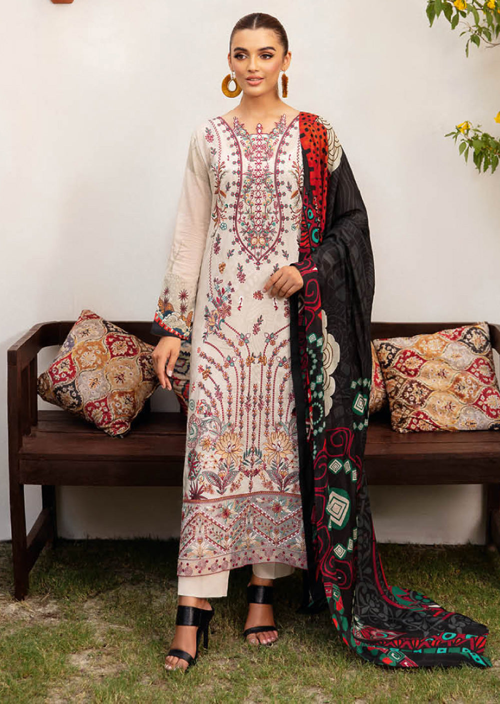 RMSHD-08 - Unstitched - Ramsha Mashaal Lawn Vol 12 - Memsaab Online