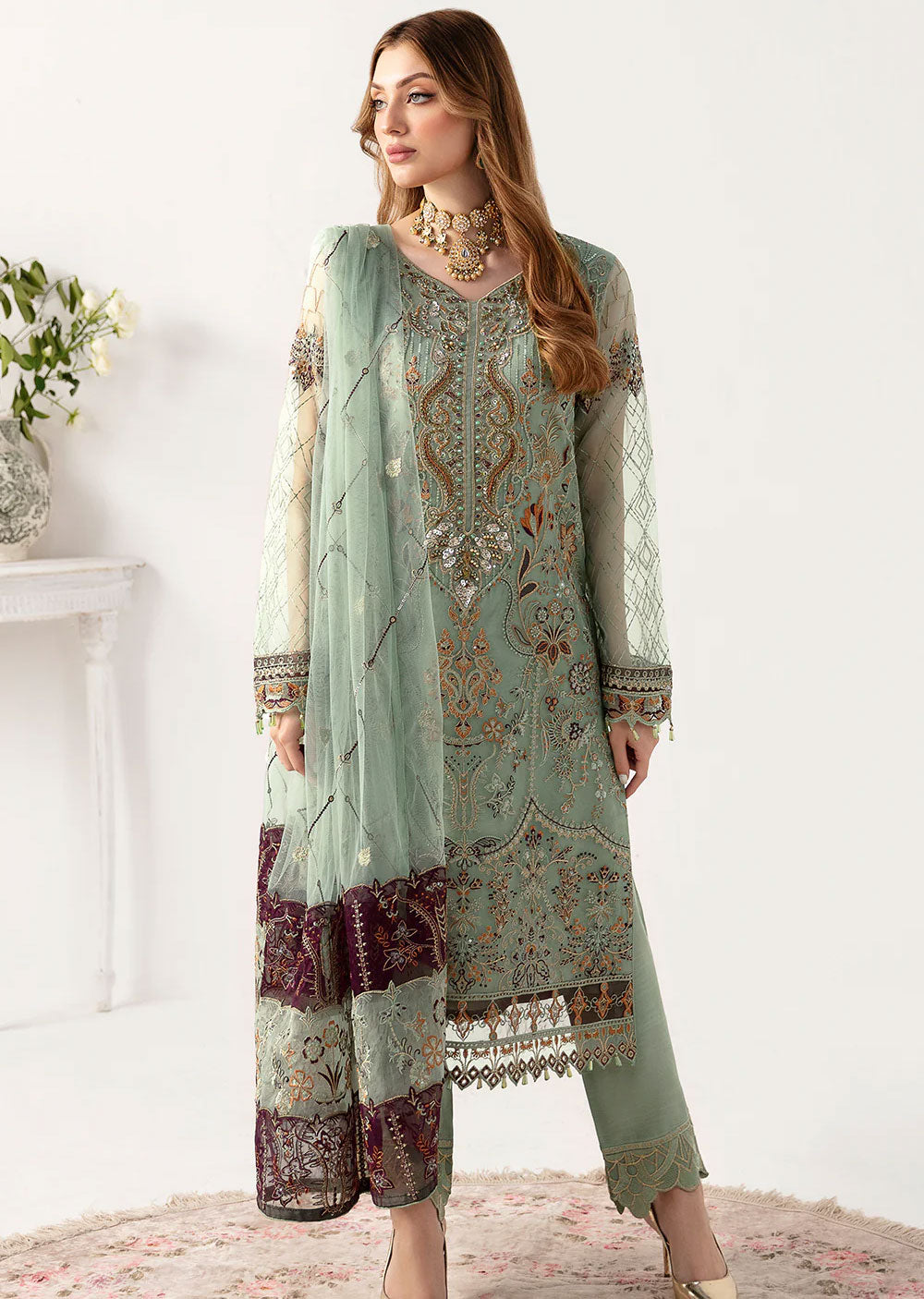 M-1108 - Unstitched - Ramsha Minhal Vol 11 2024 - Memsaab Online