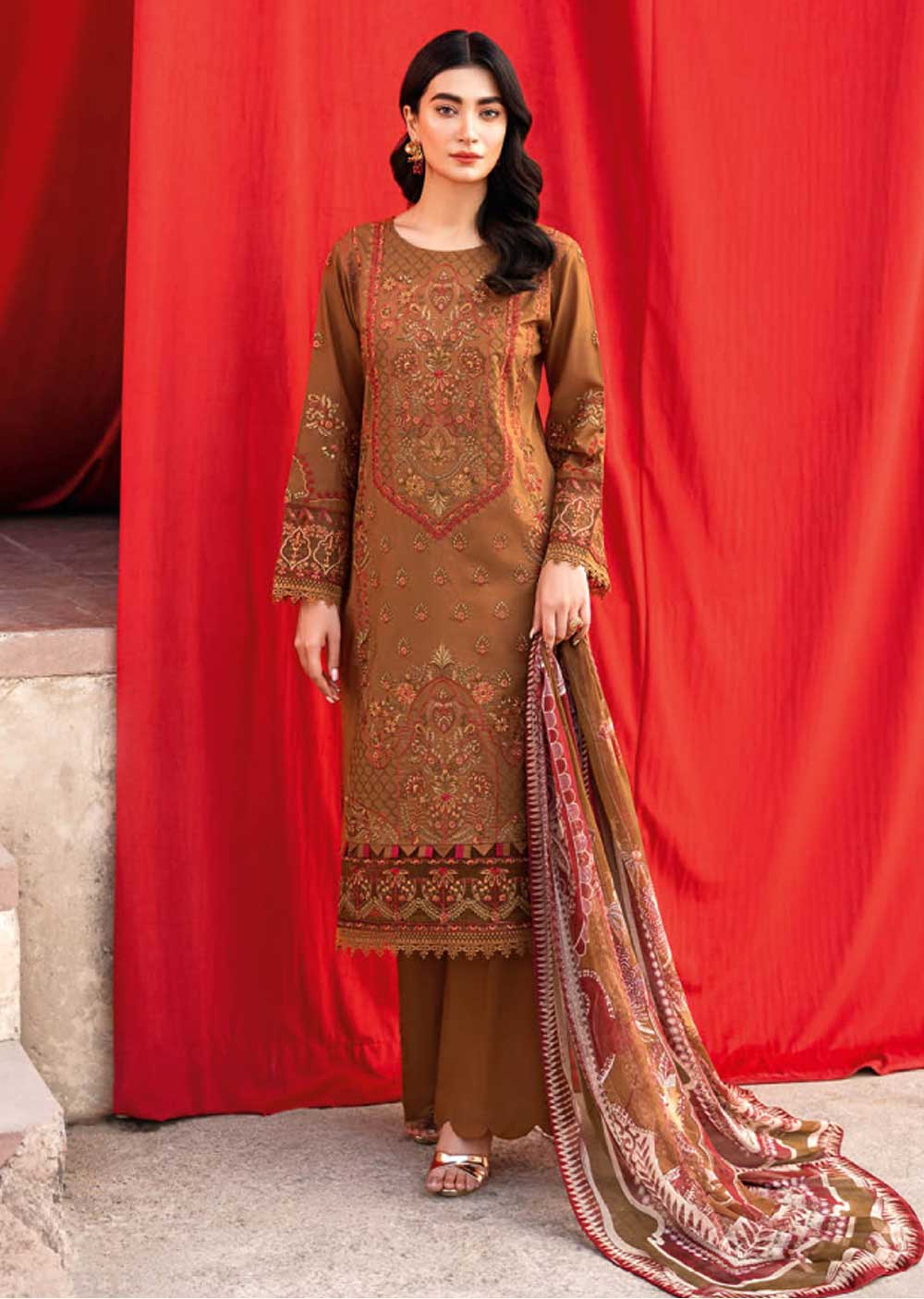 ZT-608 - Unstitched - Ramsha Andaaz Luxury Lawn Vol 06 2023 - Memsaab Online