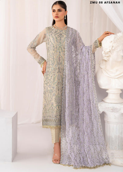 ZMU-08 - Afsana - Unstitched - Maheer Festive Formals by Zarif 2024 - Memsaab Online