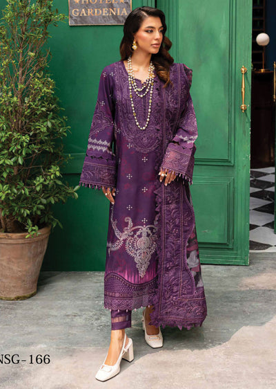 NSG-161 - Unstitched - Nureh Gardenia Collection 2024 - Memsaab Online