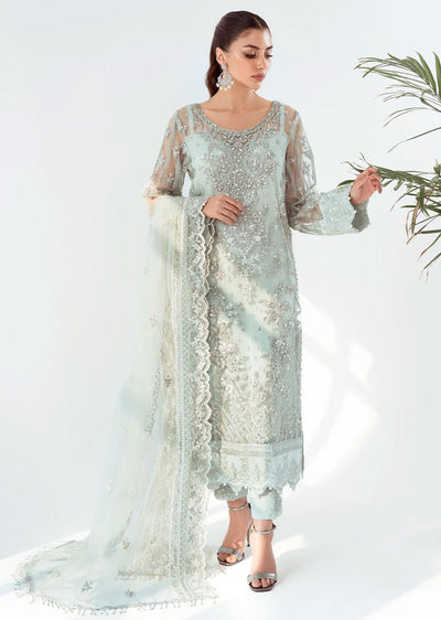 Kyra - Meeral Readymade Organza Suit - Memsaab Online