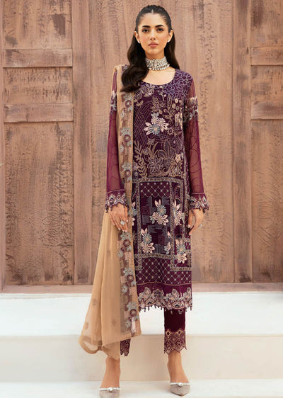 F-2608 - Unstitched - Ramsha Chiffon Collection Vol 26 2024 - Memsaab Online