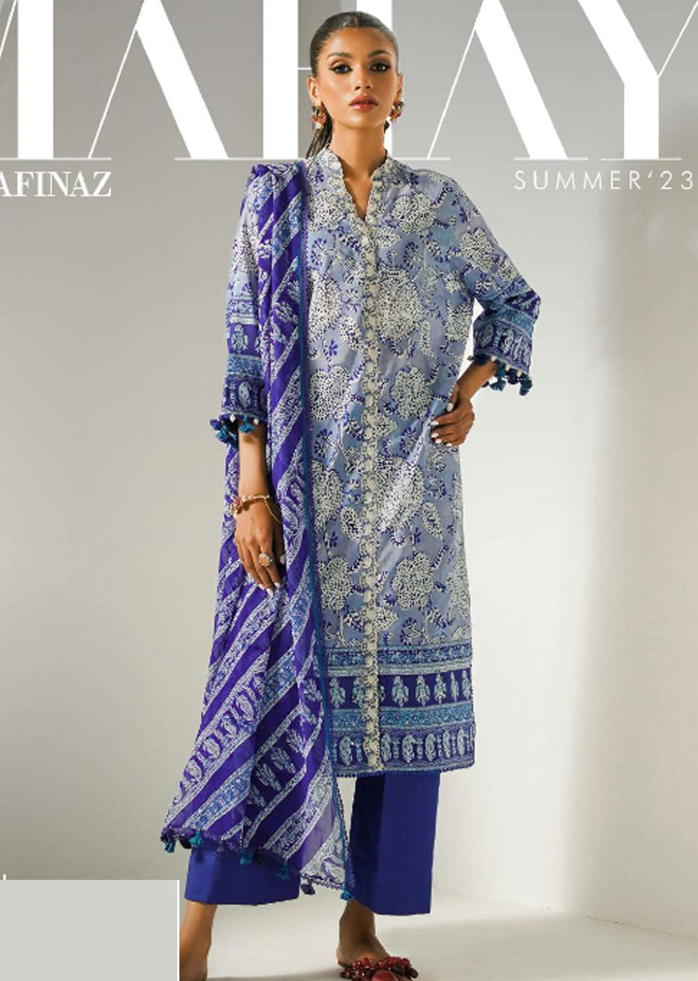 MZNR-08-A - Readymade - Mahay Summer Collection by Sana Safinaz 2023 - Memsaab Online