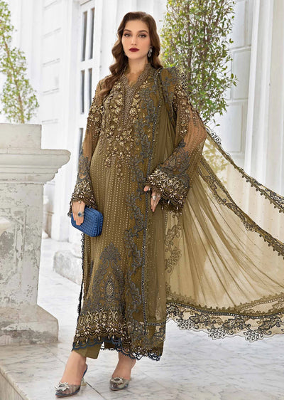 MPC-24-108 - Unstitched - Maria B Embroidered Chiffon 2024 - Memsaab Online