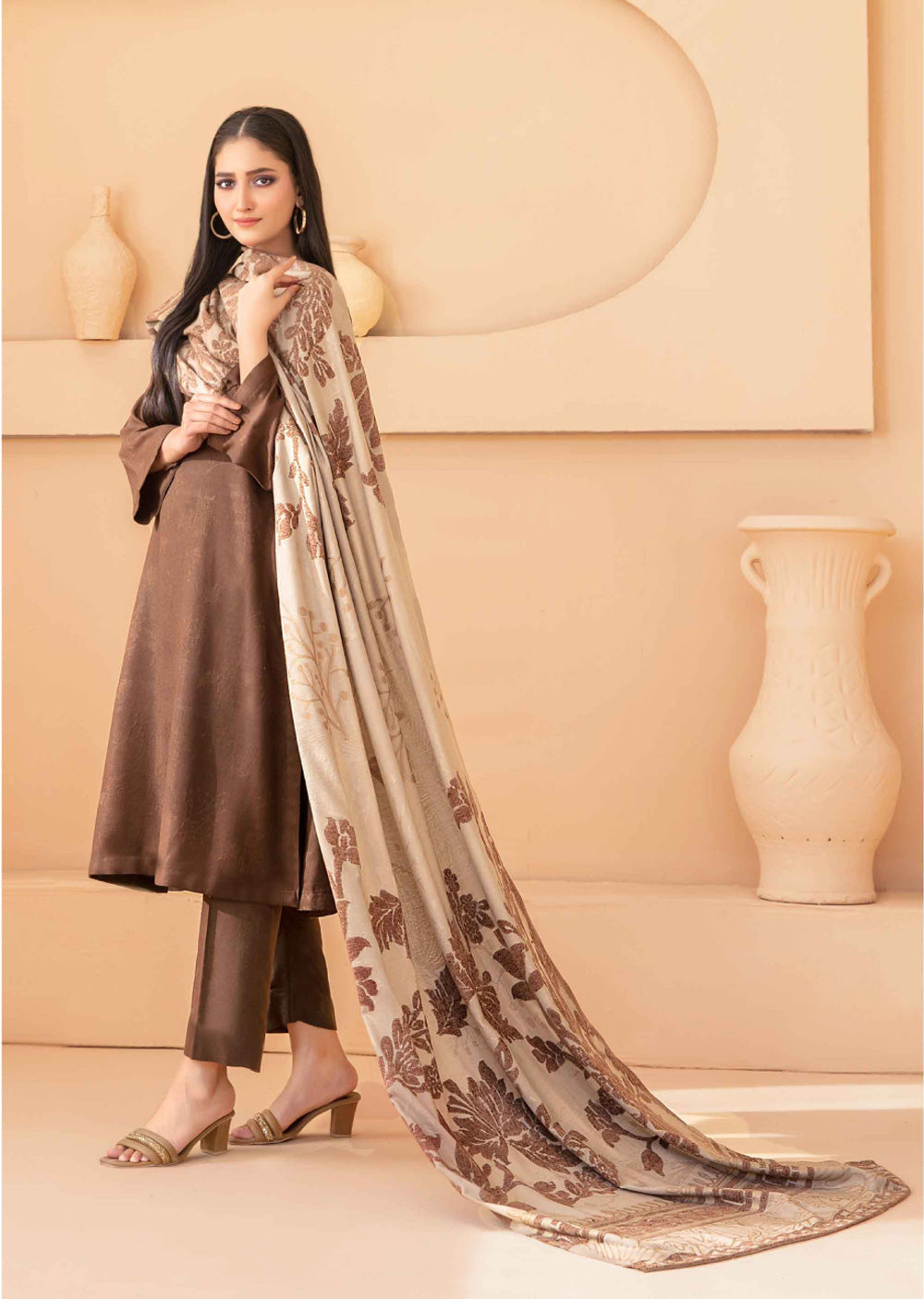 MHZ-3730 - Unstitched - Mahzala Jacquard Suit by Tawakkal 2025 - Memsaab Online