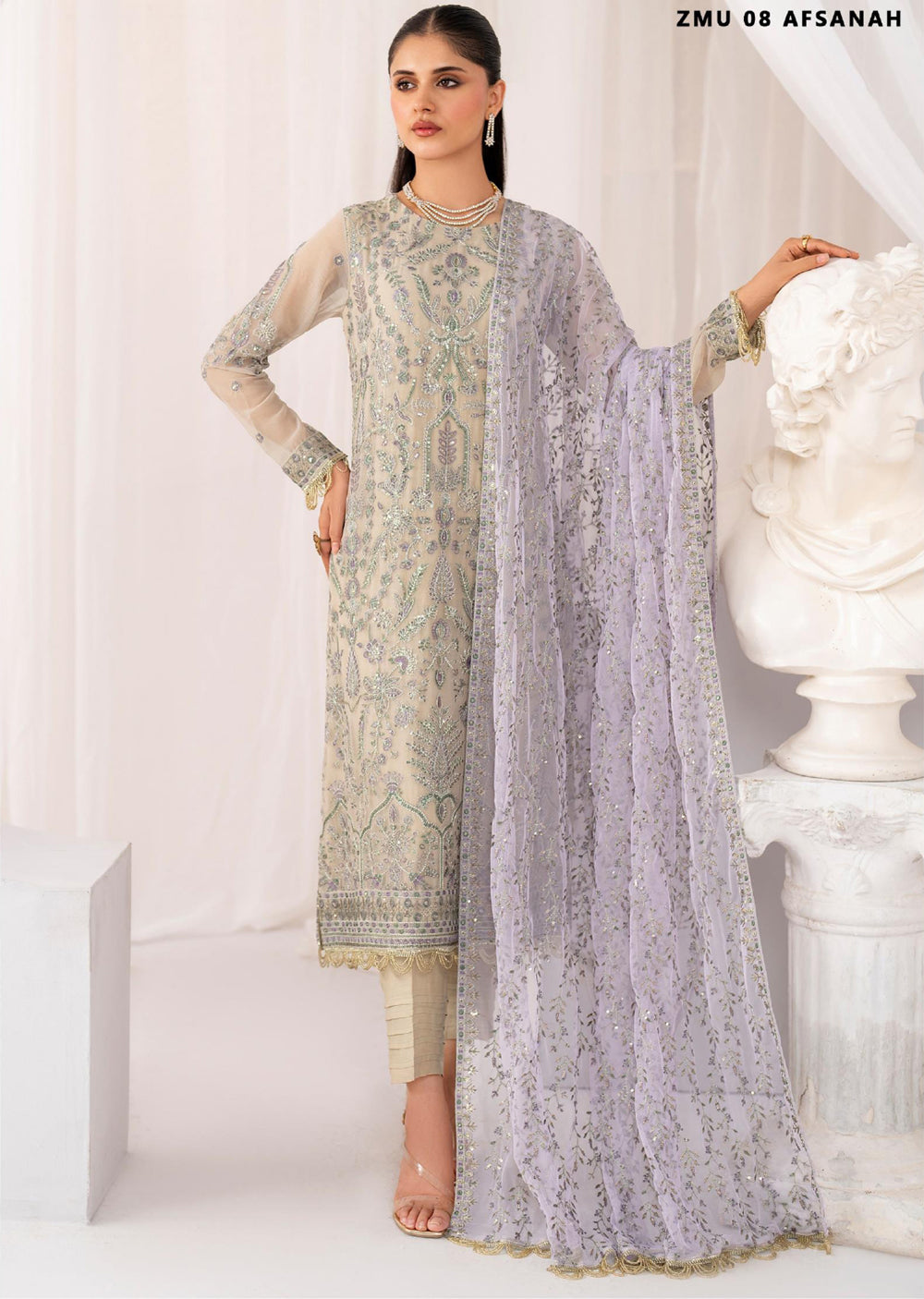 ZMUR-08 - Afsana - Readymade - Maheer Festive Formals by Zarif 2024 - Memsaab Online