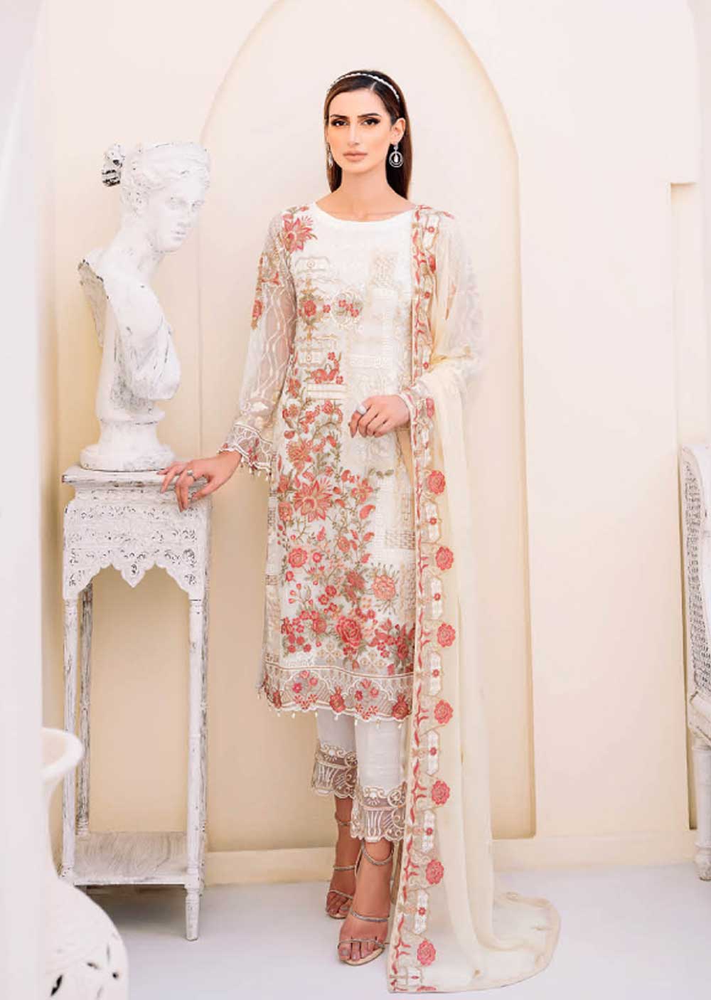 F-2308 - Unstitched - Ramsha Chiffon Collection 2023 - Memsaab Online