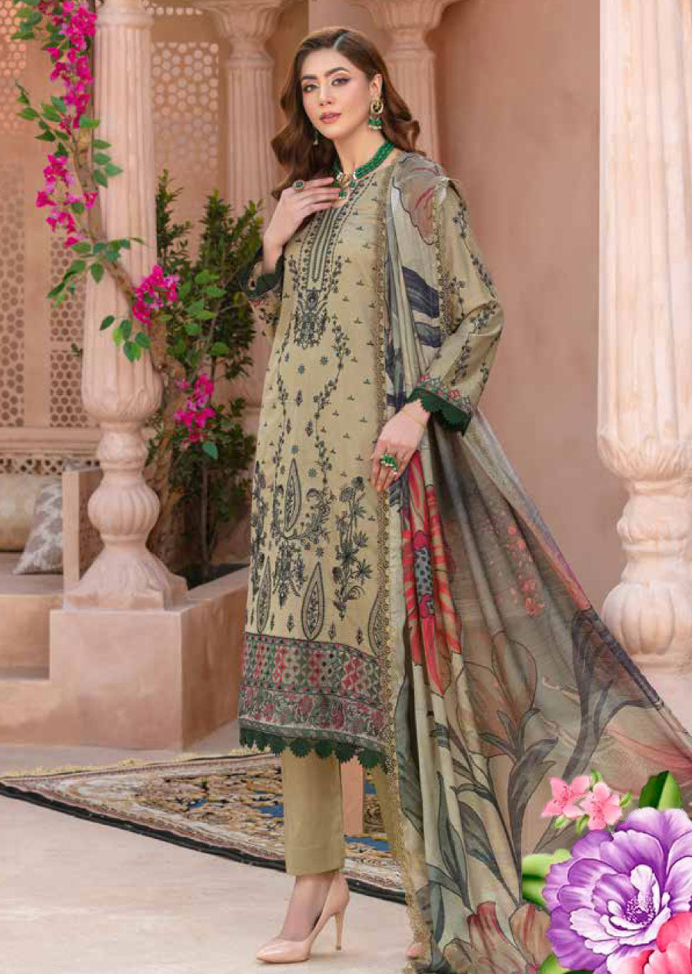 STG-08 - Readymade - Satrangi Premium Lawn Suit by Bin Shahzad 2024 - Memsaab Online