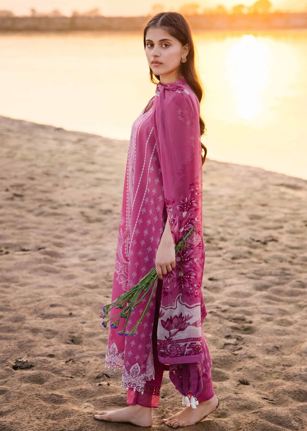 MBCS-408-B - Readymade - Maria B M.Basics Lawn Collection 2024 - Memsaab Online