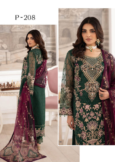 P-208- Unstitched - Dastoor by Ramsha Luxury Lawn Vol 2 - Memsaab Online