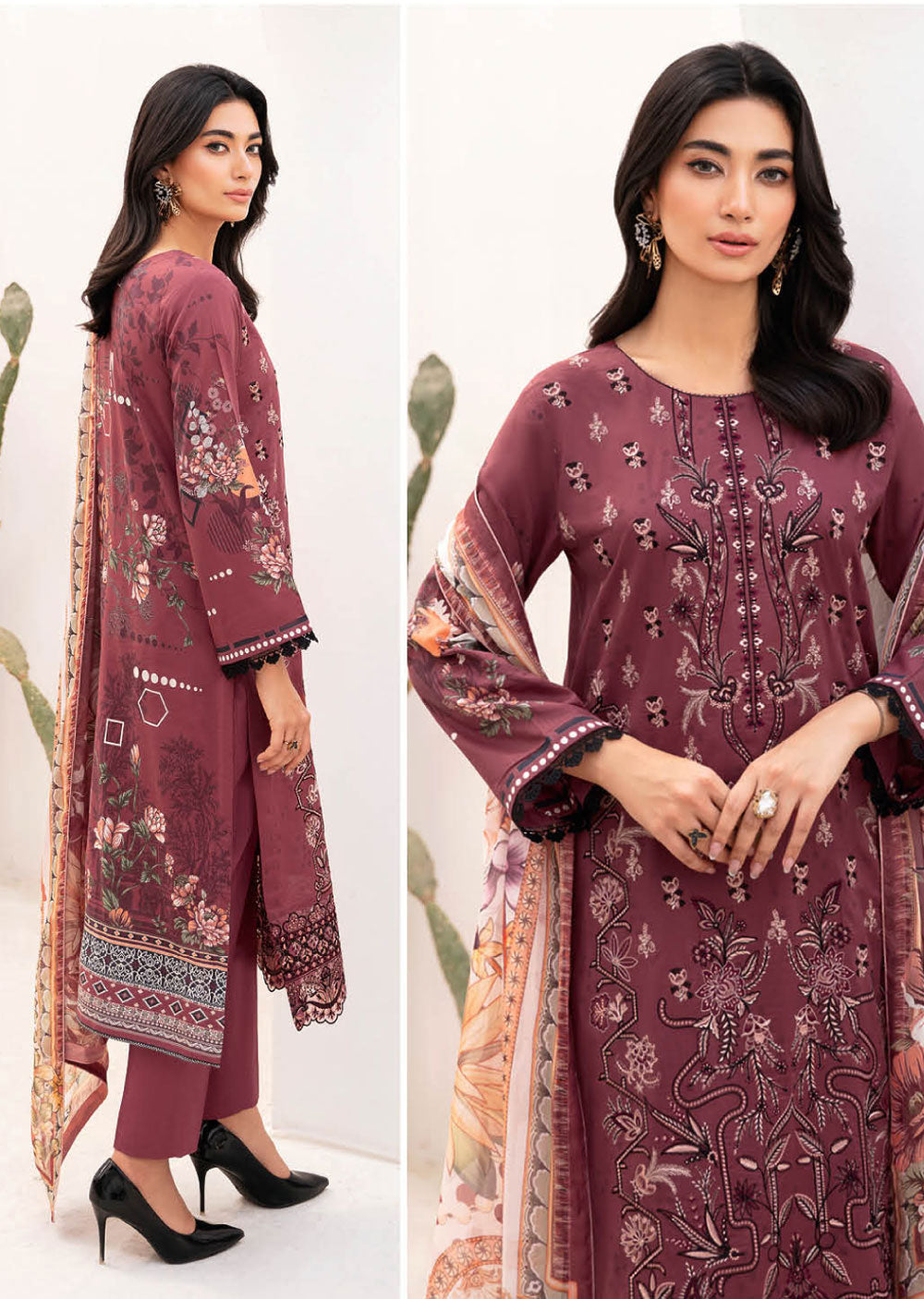 Z-1108-R - Readymade - Ramsha Mashaal Luxury Lawn Vol 11 - Memsaab Online