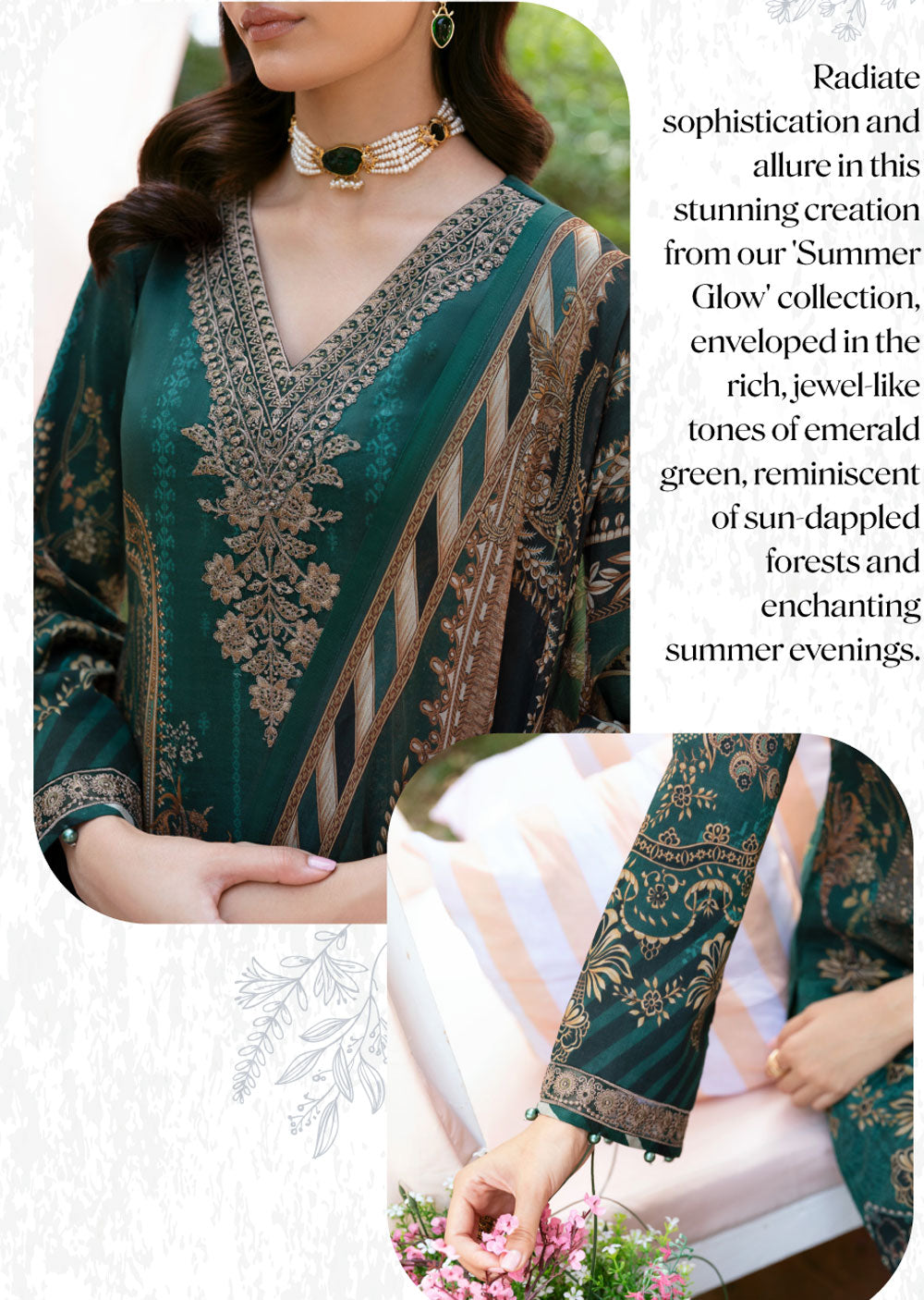 GLL-24V-08 - EMMELINE - Unstitched - The Summer Glow Lawn Collection 2024 - Memsaab Online