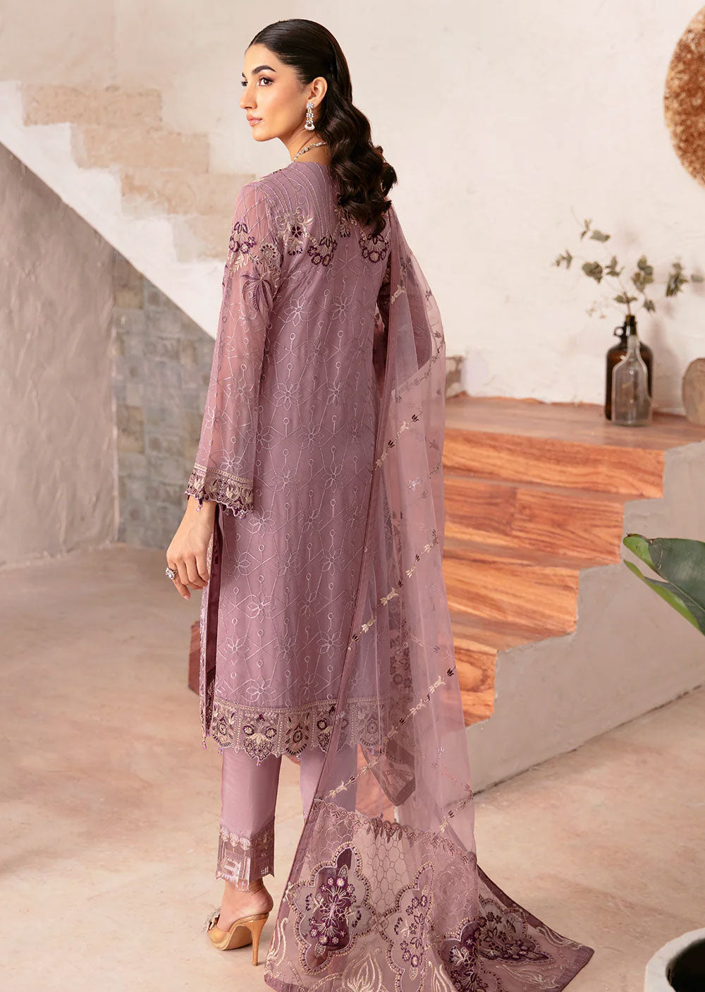 D-1208-R - Readymade - Rangoon by Ramsha Chiffon Collection Vol 12 2024 - Memsaab Online