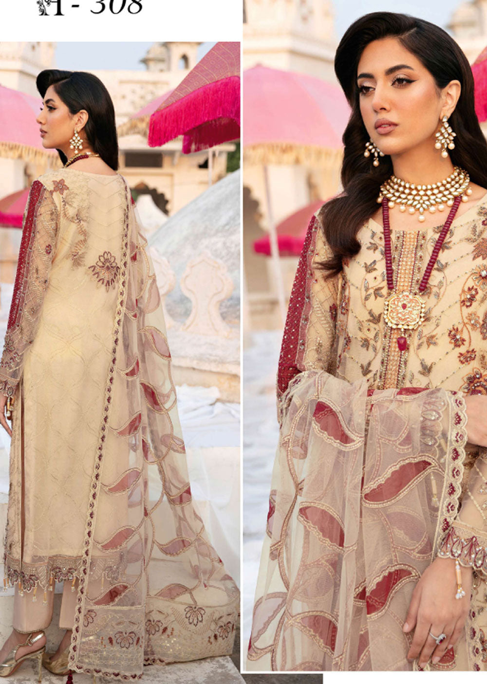 R-308 - Unstitched - Wedding Collection Vol 3 by Ramsha 2024 - Memsaab Online