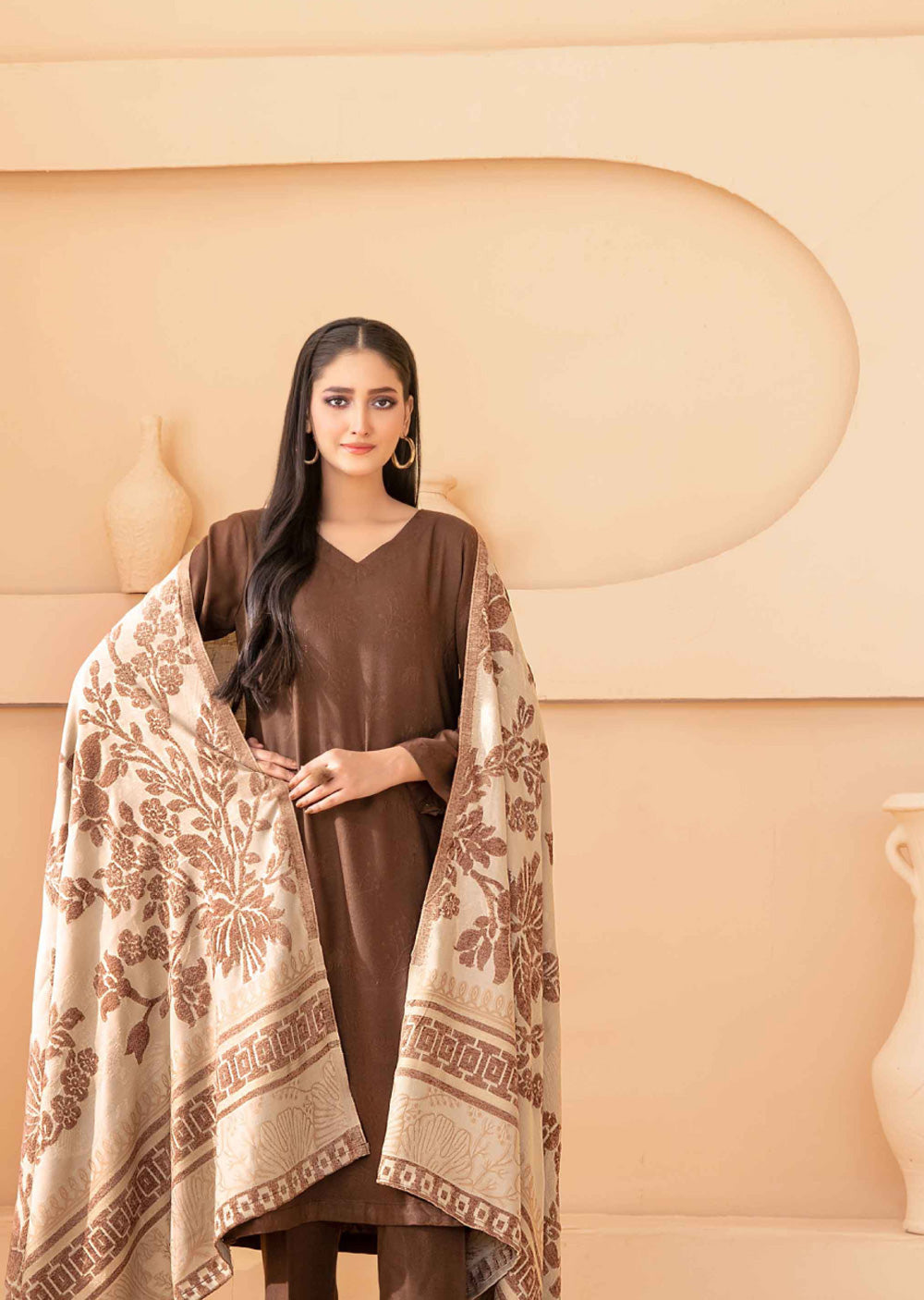 MHZ-3730 - Unstitched - Mahzala Jacquard Suit by Tawakkal 2025 - Memsaab Online