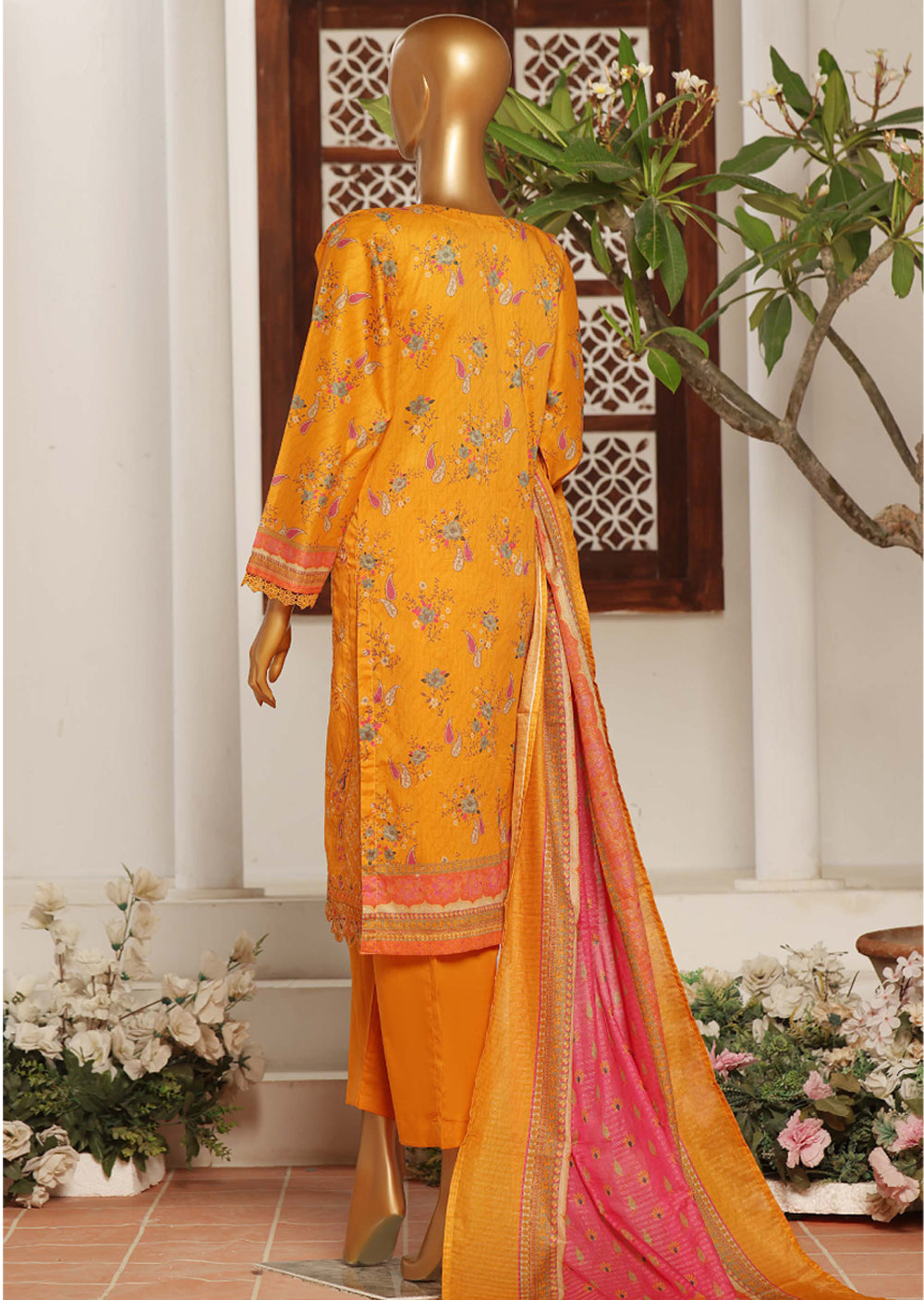 SDR-108 Summer Embroidered Lawn Suit - Memsaab Online