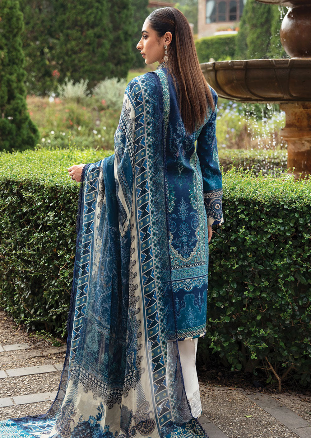 GL24V-08 - Azur - Readymade -Springtime Ballet by Gulaal Lawn 2024 - Memsaab Online